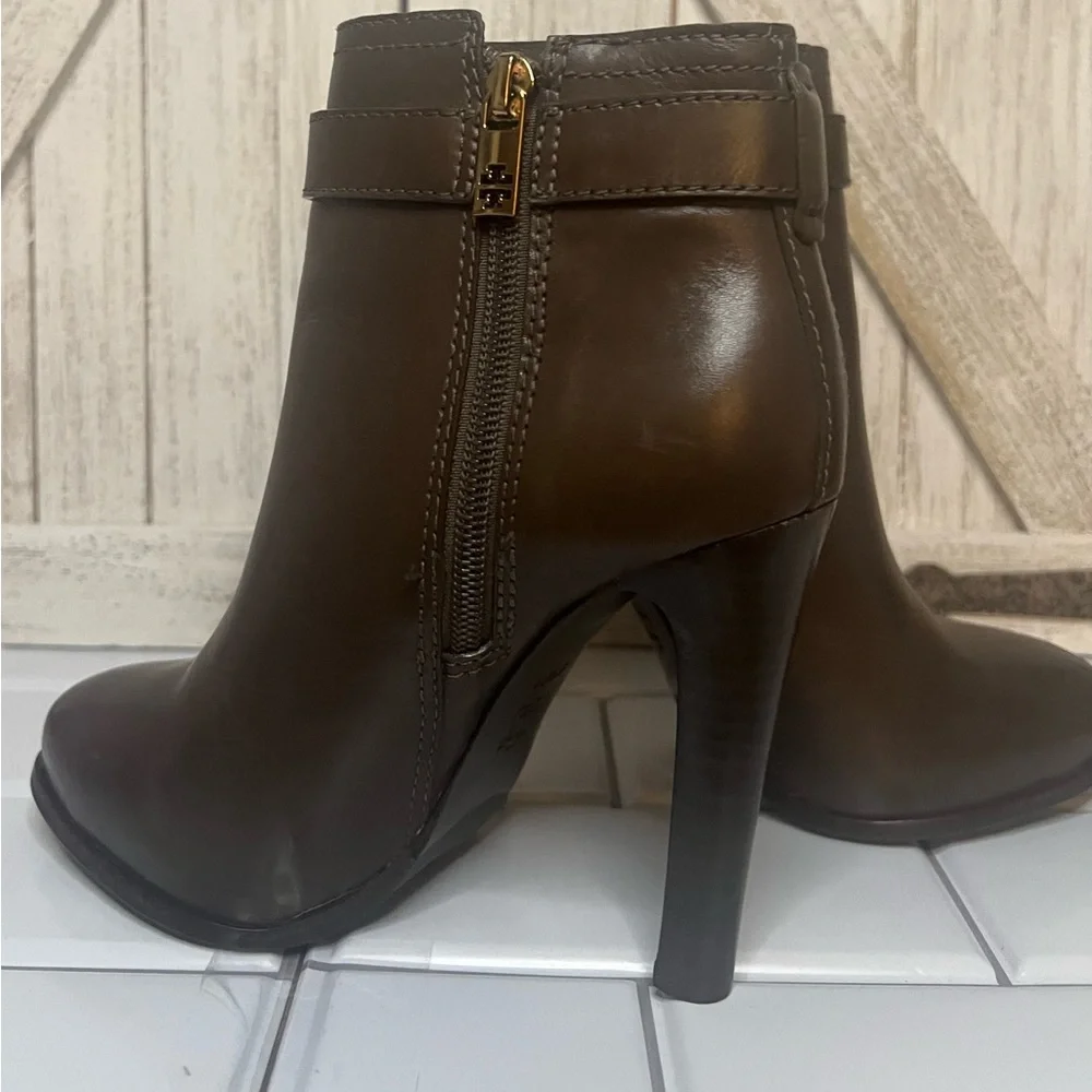 Tory Burch Bristol Chocolate Brown Ankle Booties
